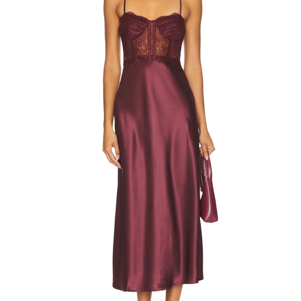 CAMI NYC Maureen dress in cranberry